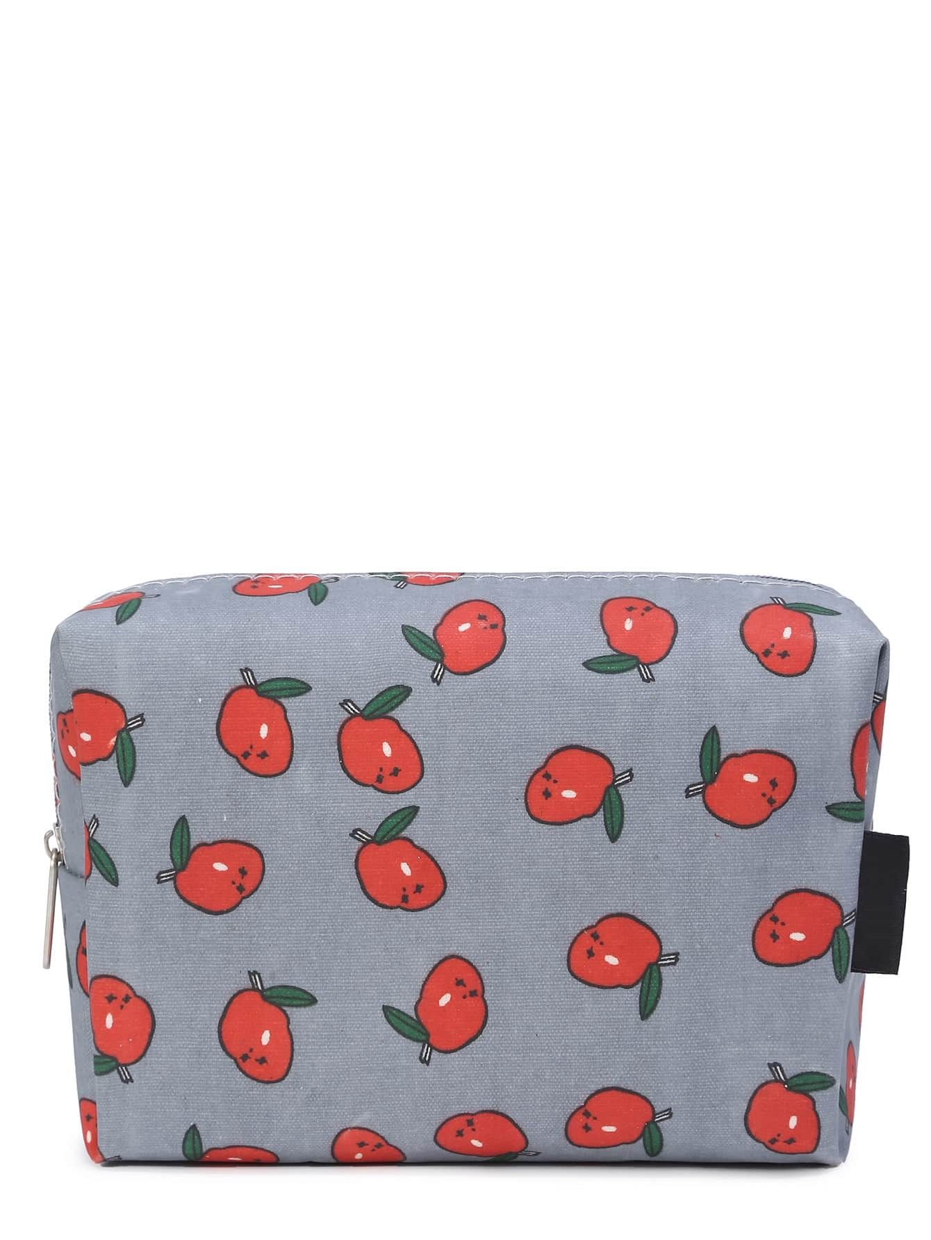 Fruits Print Zipper Up Cosmetic Bag | SHEIN