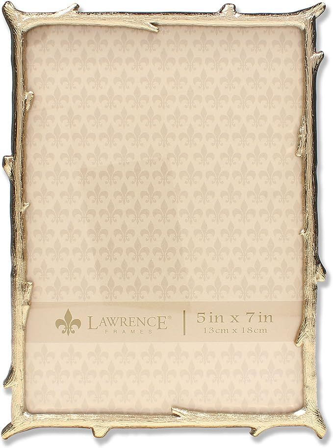 Lawrence Frames 712557 5x7 Gold Metal Natural Branch Design Picture Frame | Amazon (US)