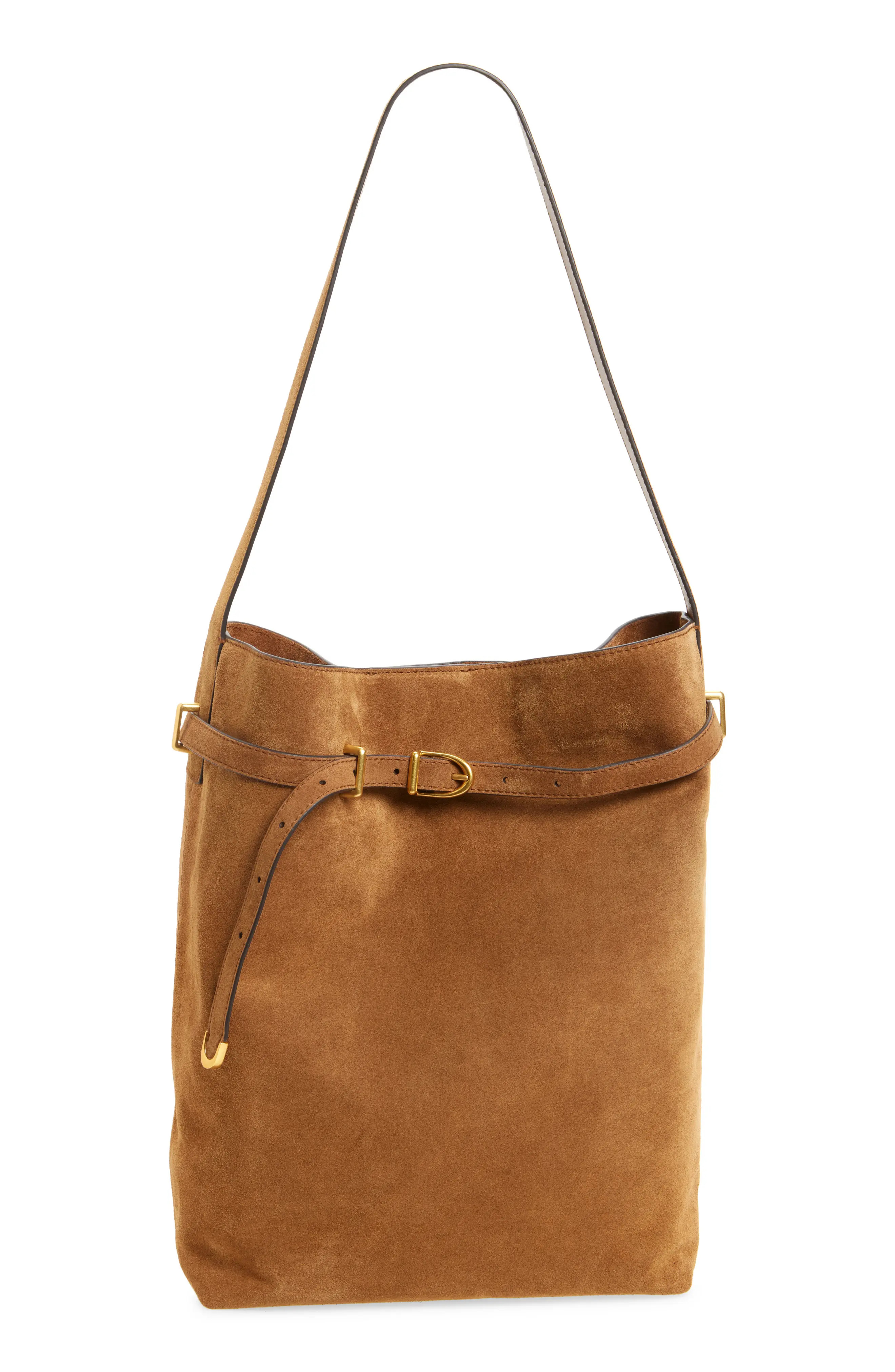 Madewell The Essential Belted Suede Bucket Tote (Women) | Nordstromrack | Nordstrom Rack