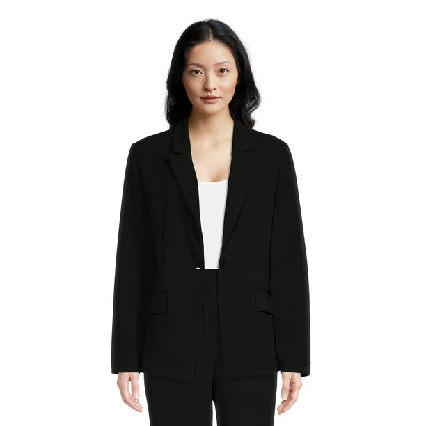 No Boundaries Juniors’ One Button Blazer, Sizes XS-3XL | Walmart (US)