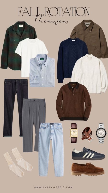 Nathan’s go-to menswear rotation for fall. This short version of a Barbour inspired jacket from Uniqlo is one of our favorites. Uniqlo also managed to create the softest sweater imaginable, and the best pleated pants we’ve seen in a long time — don’t let the term “wide leg” scare you off. They fit more like straight leg or regular fit pants, and can be slim if you size down! These light wash jeans from A&F are daily drivers, and we have to shout out this pair of Sambas and elevated boat shoes from Jacques Soloviere that we can’t get enough of! 

#LTKGiftGuide #LTKSeasonal #LTKmens