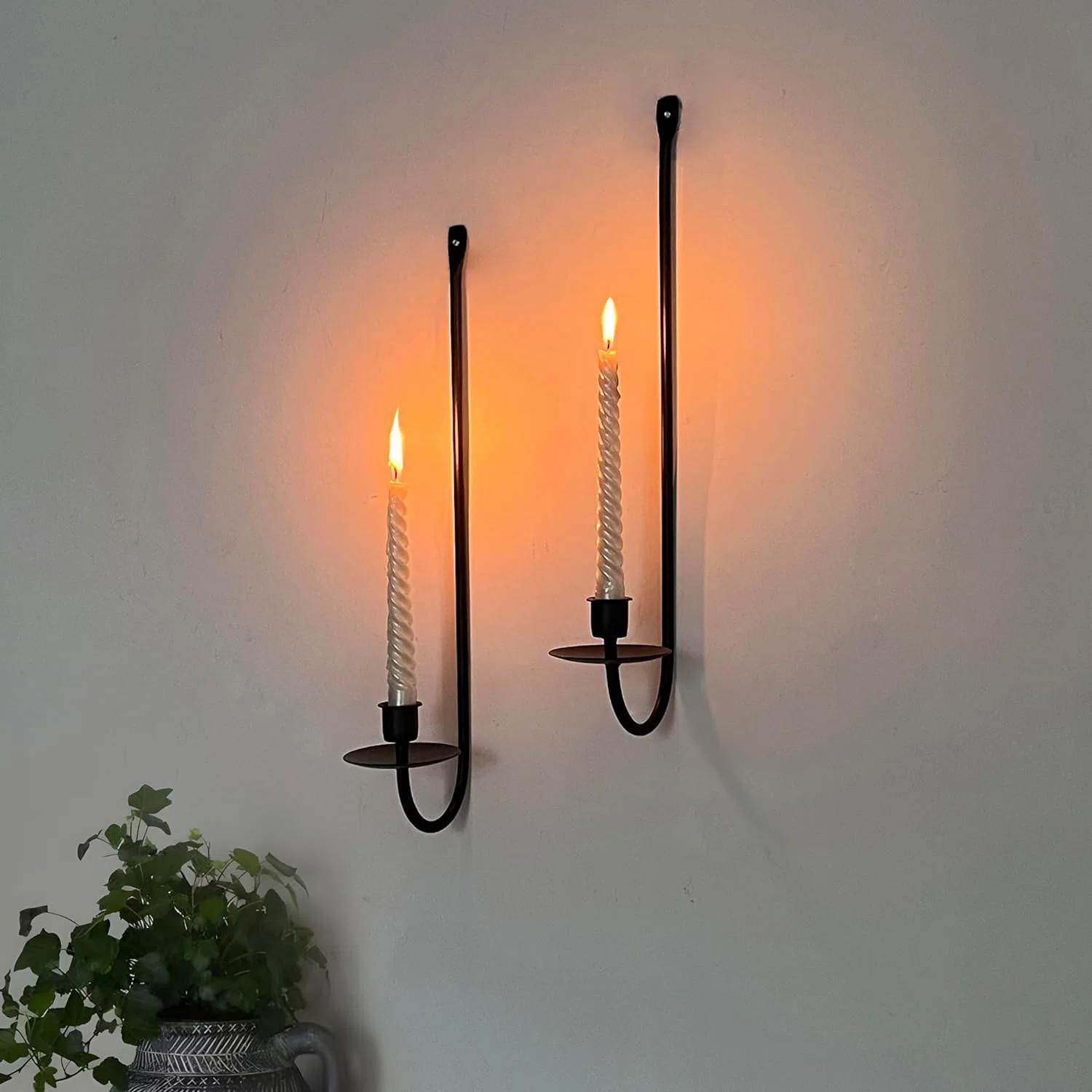 16.5'' H Metal Wall Candlestick (Set of 2) | Wayfair North America