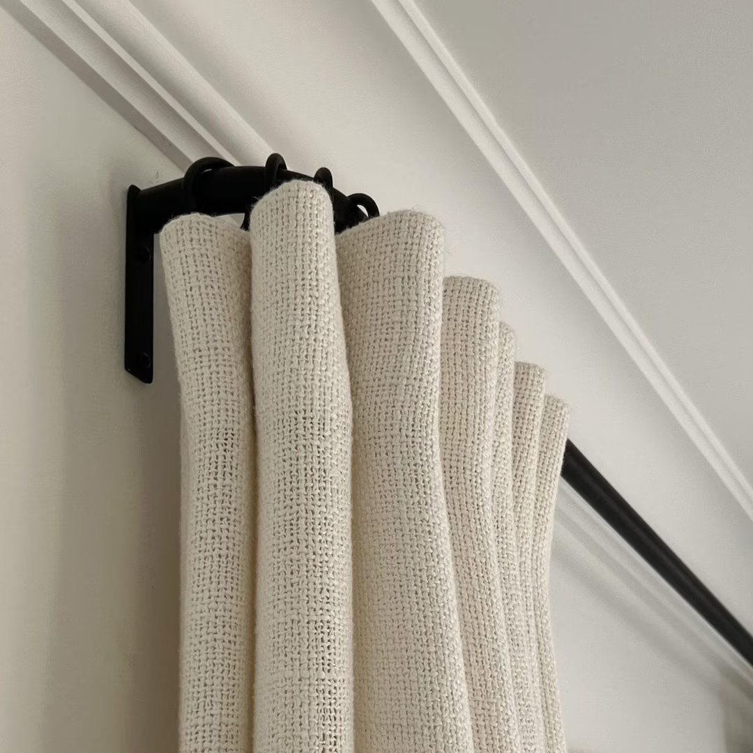 Curtain Rods 7/8"/ French Return Curtain Rod/ Custom Return Rods | Etsy (US)