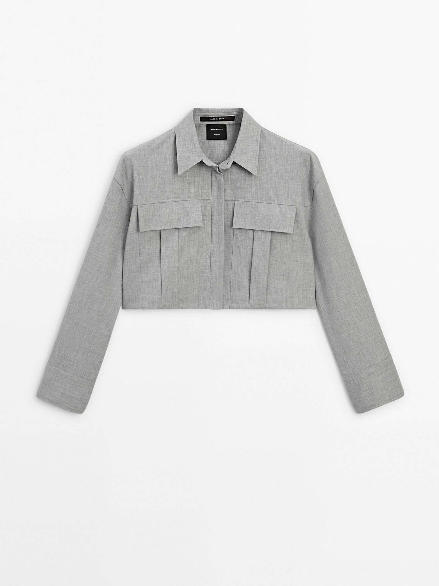 Cropped shirt with pockets - Studio | Massimo Dutti (US)