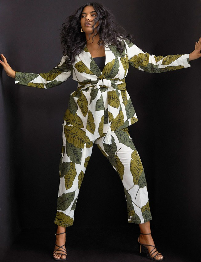 Ankle Linen Trouser | Eloquii