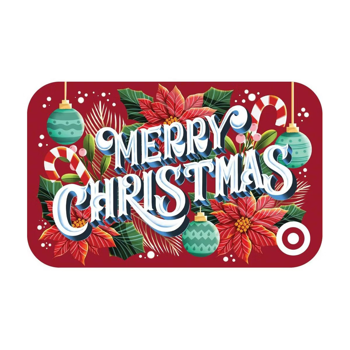 Merry Christmas Poinsettias Target GiftCard | Target