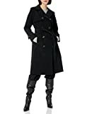 LONDON FOG womens Double-breasted 3/4 Length Belted Trenchcoat, Black, Medium US | Amazon (US)