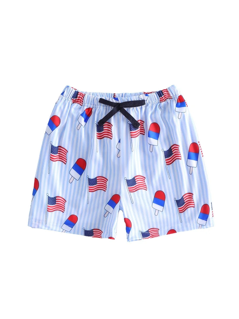 Cenuakty 18M24M 2T 3T 4T 5T 6T Boys 4th of July Swim Trunks Toddler Popsicles Flag Print Striped ... | Walmart (US)