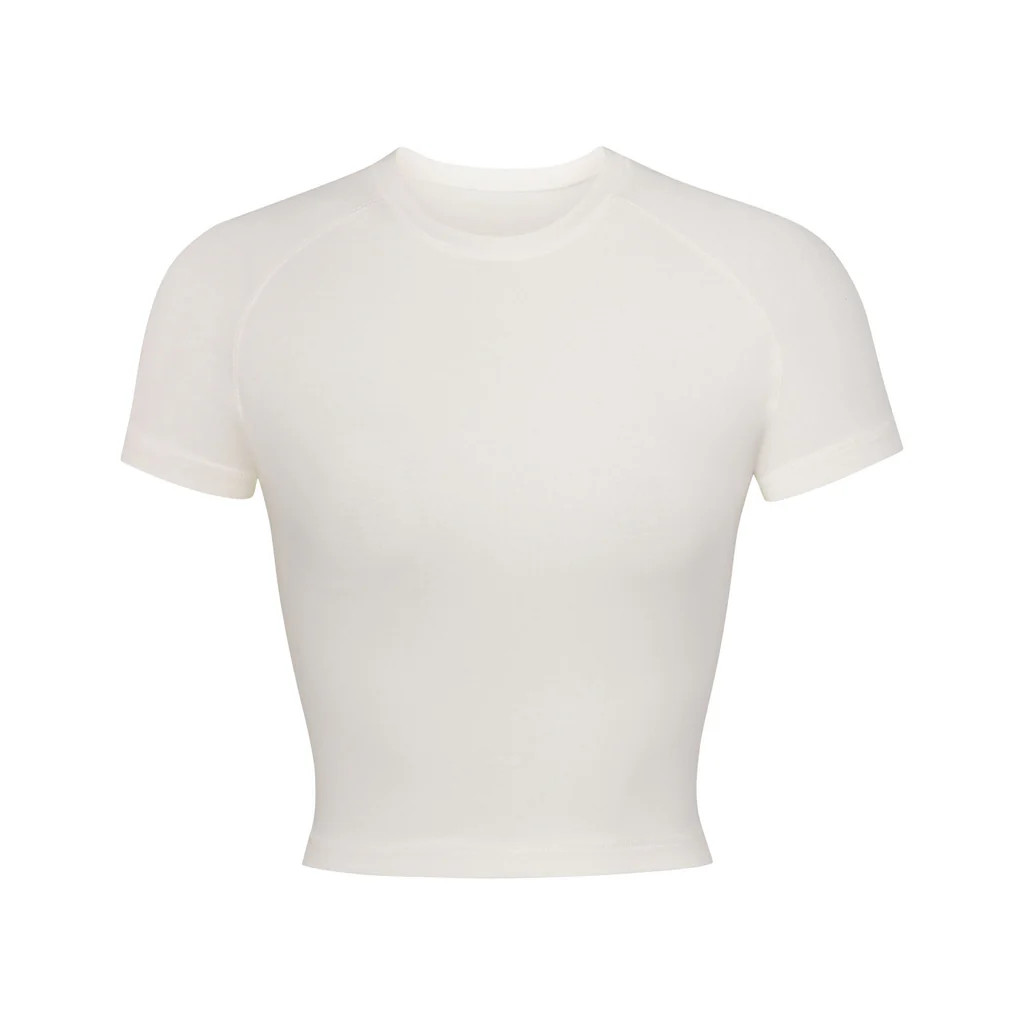 NEW VINTAGE CROPPED RAGLAN T-SHIRT | MARBLE | SKIMS (US)