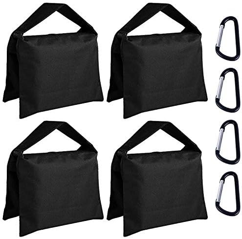 ABCCANOPY Sandbag Saddlebag Photography Weight Bags for Video Stand,4 Packs (Black) | Amazon (US)