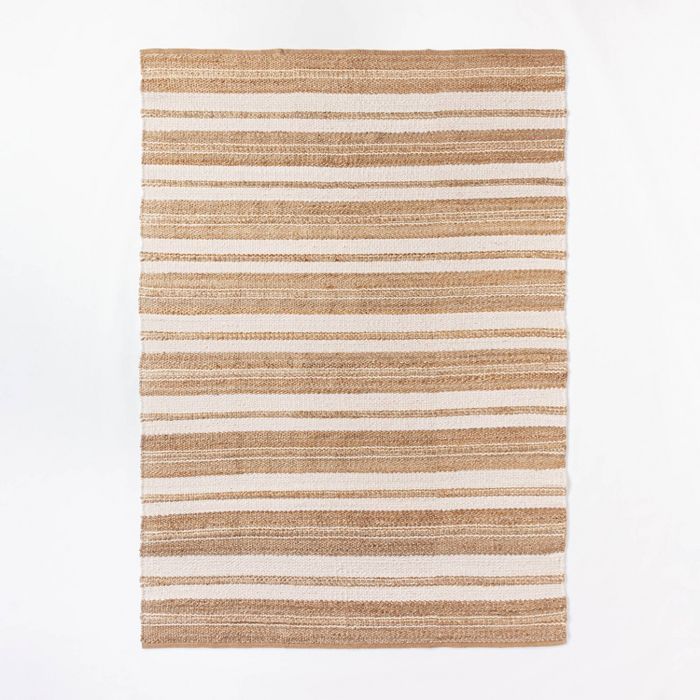 Riverton Hand Woven Striped Area Rug Tan - Threshold™ designed with Studio McGee | Target