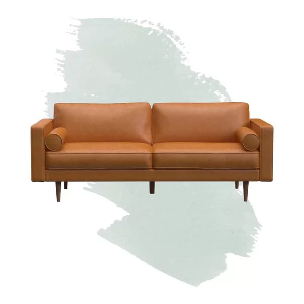 Juno 80" Wide Faux Leather Square Arm Sofa | Wayfair North America