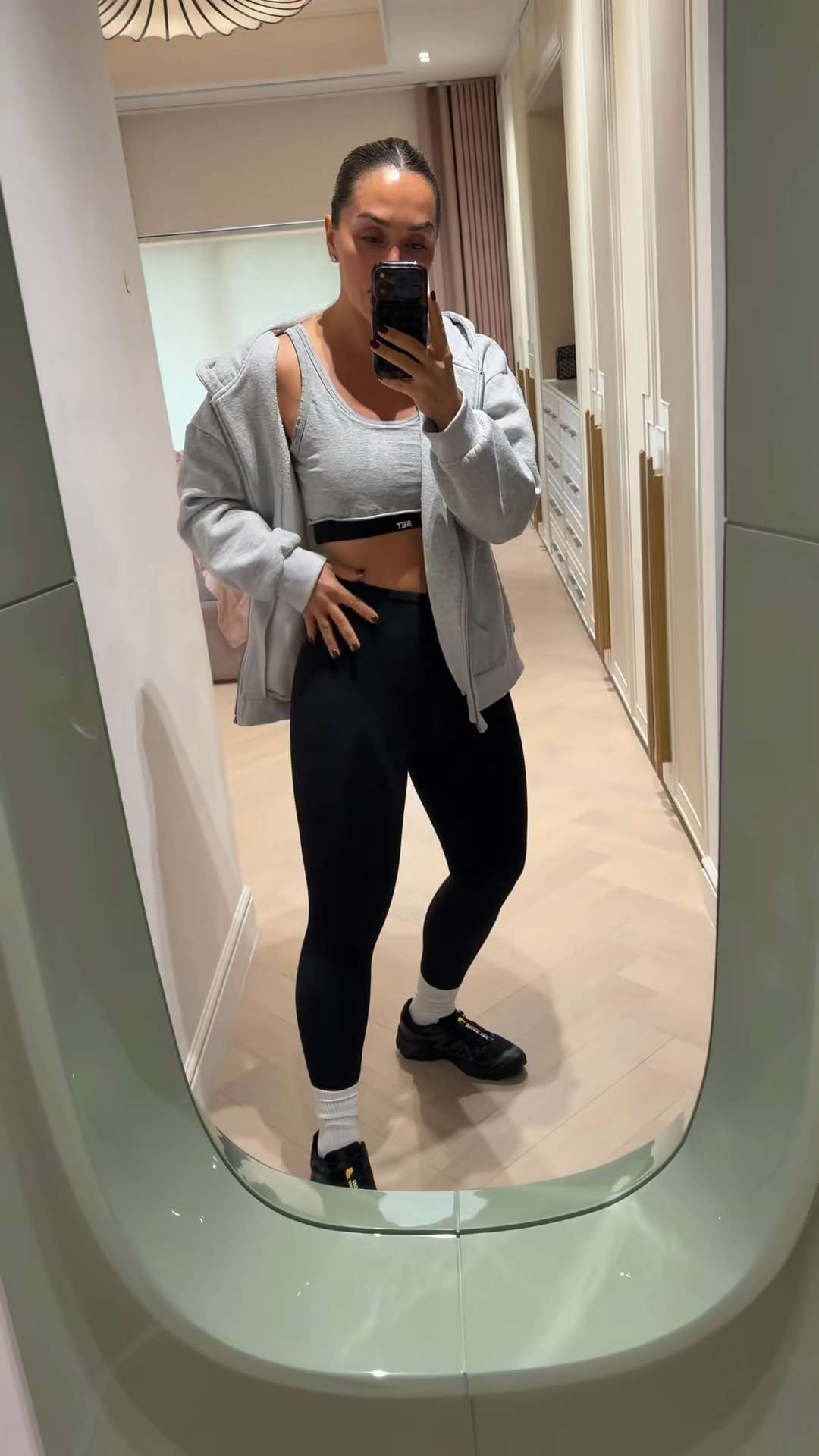 My workout ootd. SET Active sports bra, Year of Ours leggings, Amazon zip up & Salomon sneakers. 

 #LTKgrwm #LTKootd #LTKActive