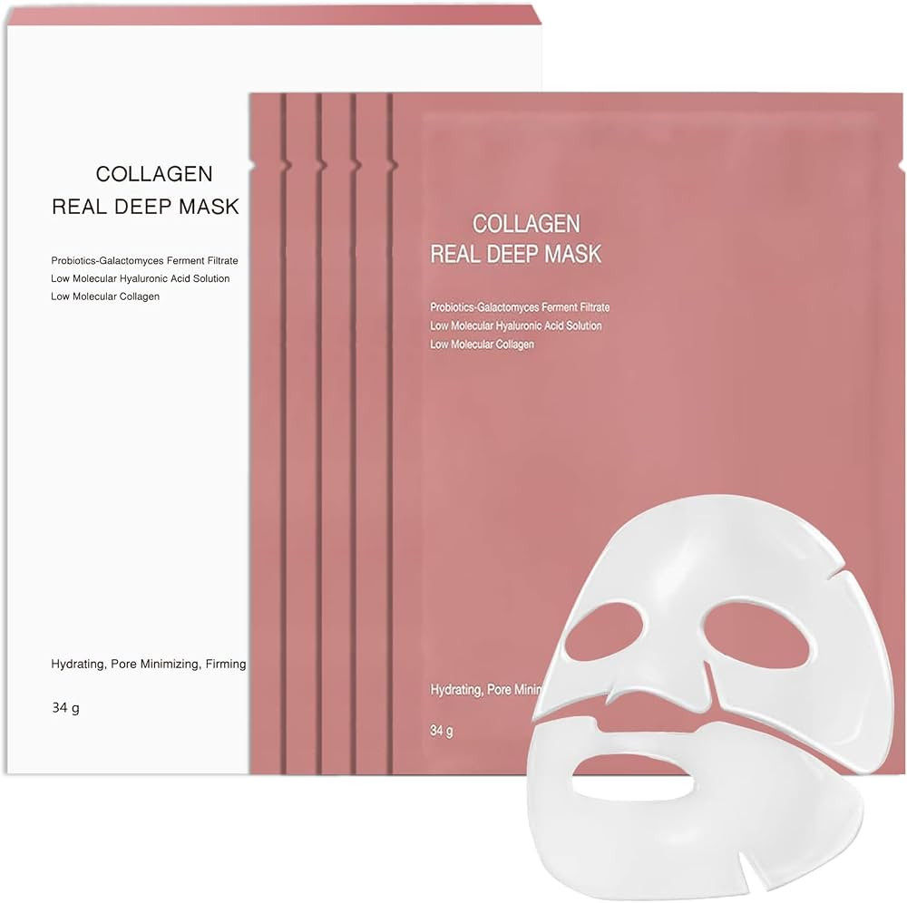 Bio Collagen Mask Korean, 5Pcs Bio Collagen Maske Overnight, Hydratisierende Übernachtmaske, Ant... | Amazon (DE)