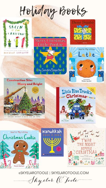 Holiday books for kids

Picture books, board books, Sandra boynton, Hanukkah books, Christmas books, little blue truck, construction site, crayons

#LTKHoliday #LTKGiftGuide #LTKkids