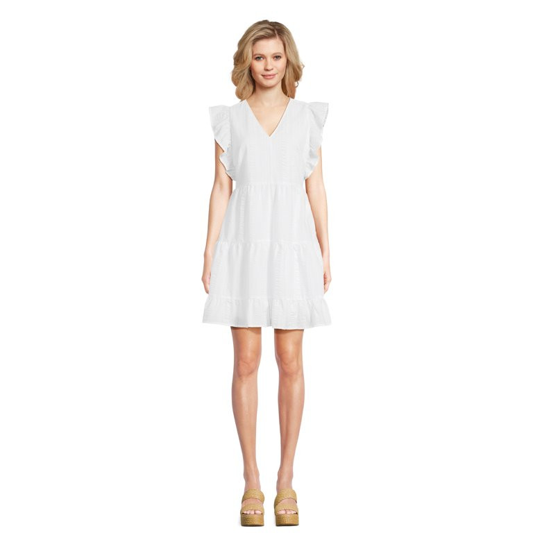 Time and Tru Women's Fit and Flare Mini Dress, Sizes XS-XXXL | Walmart (US)