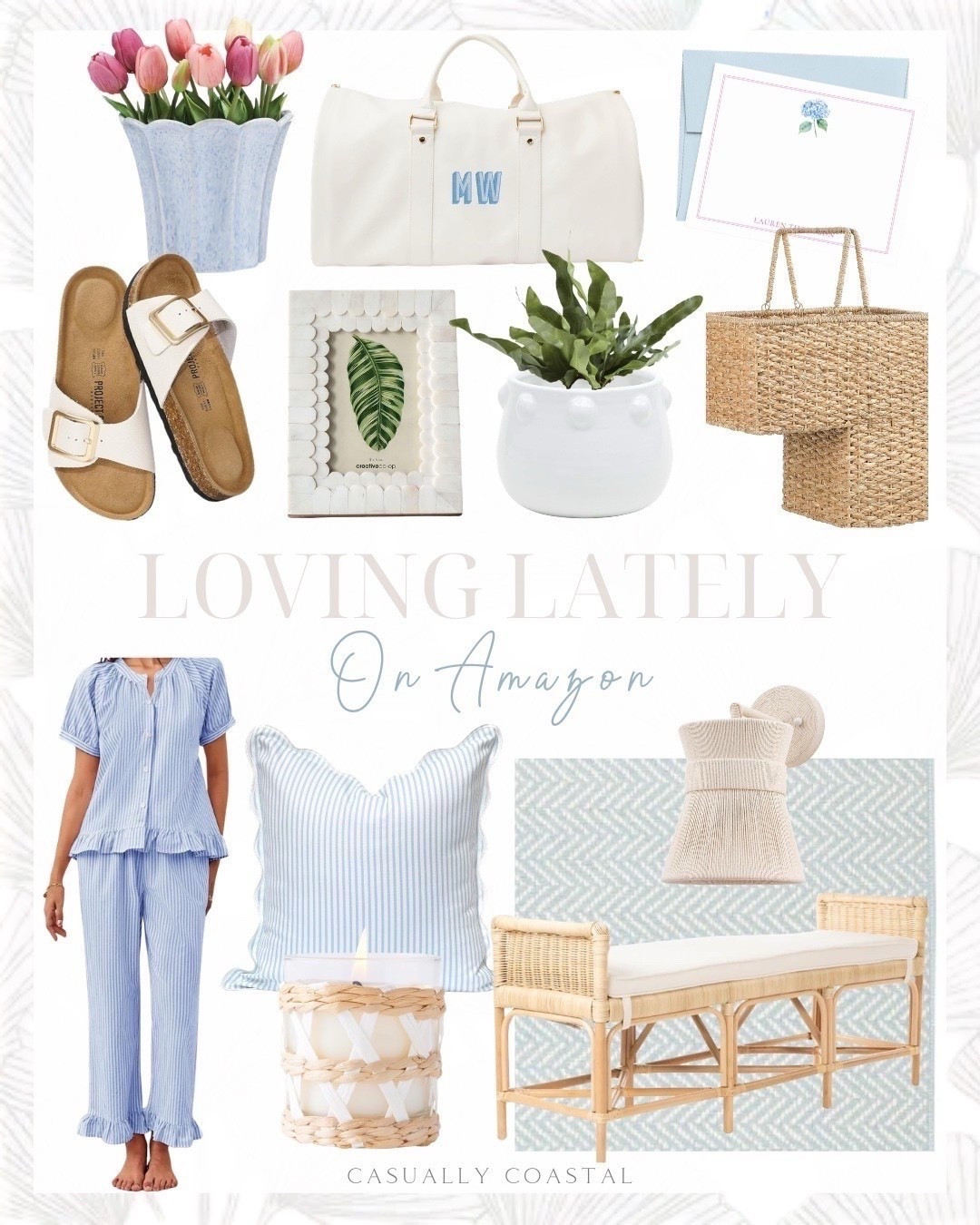 Loving Lately on Amazon

Amazon home decor, Amazon rug, Amazon beach, Amazon pajamas, Amazon faux plant, Amazon basket, Amazon sandals, Amazon picture frame, coastal home decor, coastal rug, blue rug, rattan sandbar bench, ceramic bowl vase, fern drop in, rope stair basket with handles, white scalloped photo frame, woven wall sconces, coastal sconces, dressy beach sandals, convertible garment duffle bag, personalized hydrangea stationery cards, 3x5 rug, geometric accent rug, striped pajama set, cotton pajamas, Amazon pillow cover, coastal pillow cover, scalloped throw pillow cover, beach bungalow seagrass candle, fluted ceramic pot 

#LTKHome