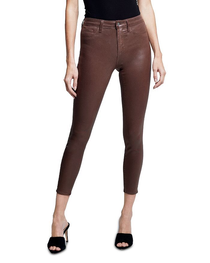 Margot High Rise Skinny Jeans in Dark Mocha Coated | Bloomingdale's (US)