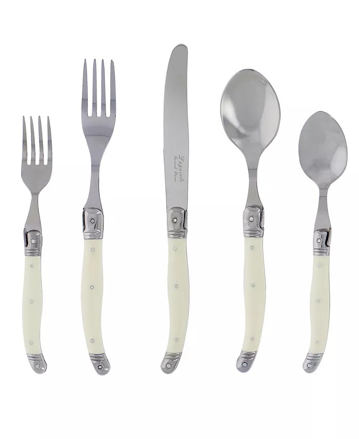 French Home Laguiole 20-Piece French Ivory Flatware Set, Service for 4 - Macy's | Macy's