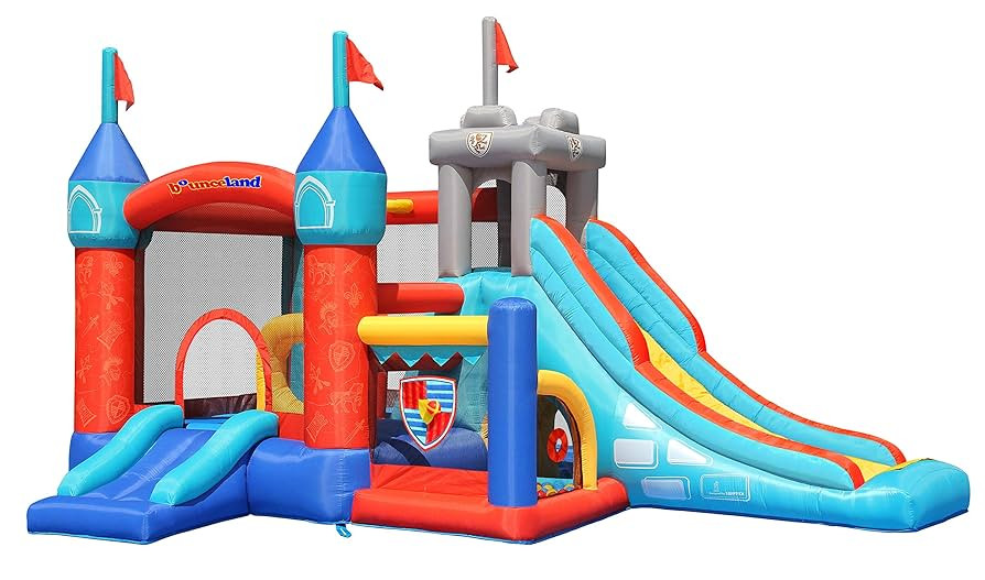 Bounceland Medieval Bounce Castle Bounce House with Slide & Ball Pit, Basketball Hoop and Ball To... | Amazon (US)
