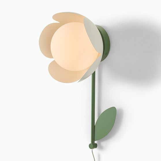 Flower Sconce, White | West Elm (US)
