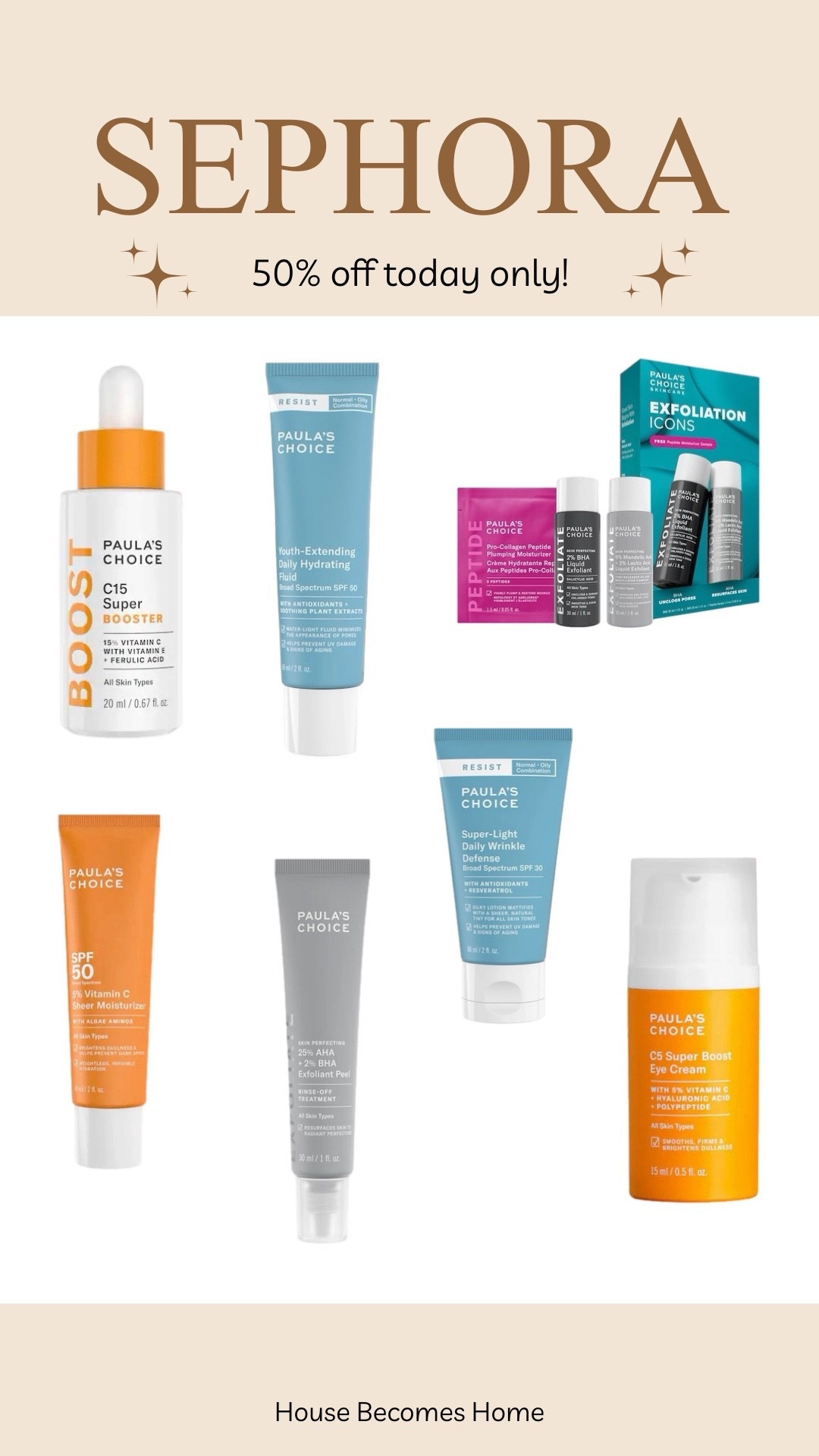 Sephora 50% off select Paula’s Choice. Today only!!




#LTKFindsUnder50 #LTKBeauty #LTKSaleAlert