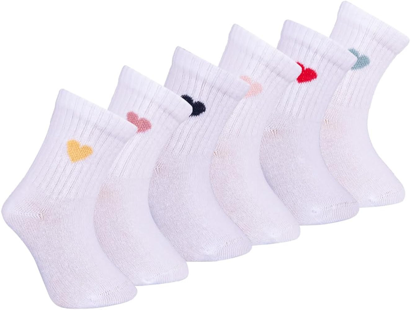 Petit Minou Bella Baby & Toddler Seamless-Toe Turkish Cotton Crew Socks (6-Pack) | Amazon (US)