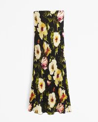 The A&F Giselle Pleat Release Midi Dress | Abercrombie & Fitch (US)