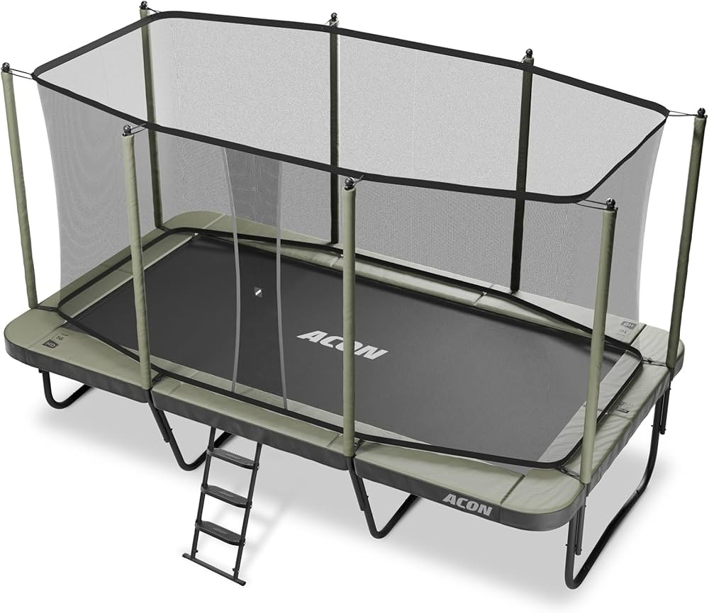 ACON 16 HD Rectangular Trampoline with Safety Enclosure & Ladder - 17 x 9.8 ft Big Rectangle Tram... | Amazon (US)