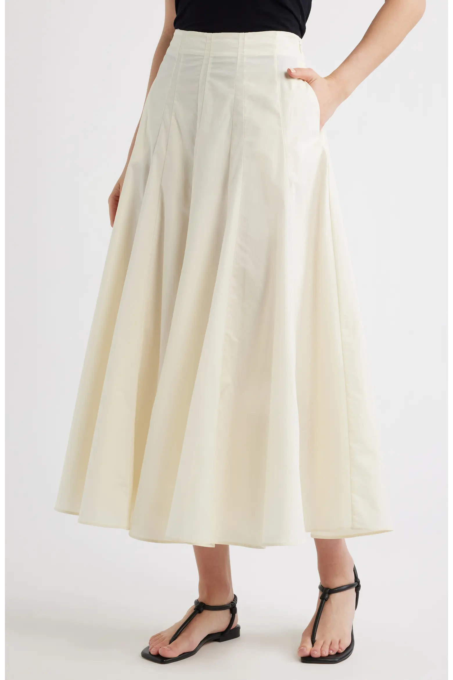Falda Milos Faux Wrap Cotton Skirt (Women) | Nordstrom | Nordstrom