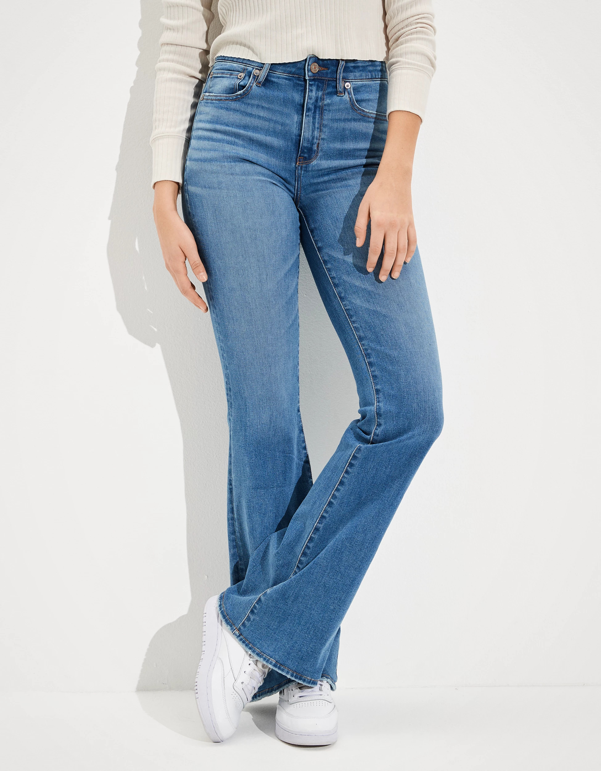 AE Stretch Super High-Waisted Flare Jean | American Eagle Outfitters (US & CA)