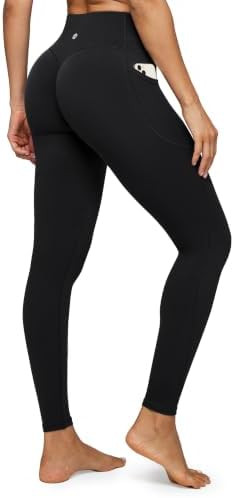 Heathyoga Scrunch Butt Lifting Leggings with Pockets for Women Yoga Pants | 2 Side Pockets, 25 In... | Amazon (US)