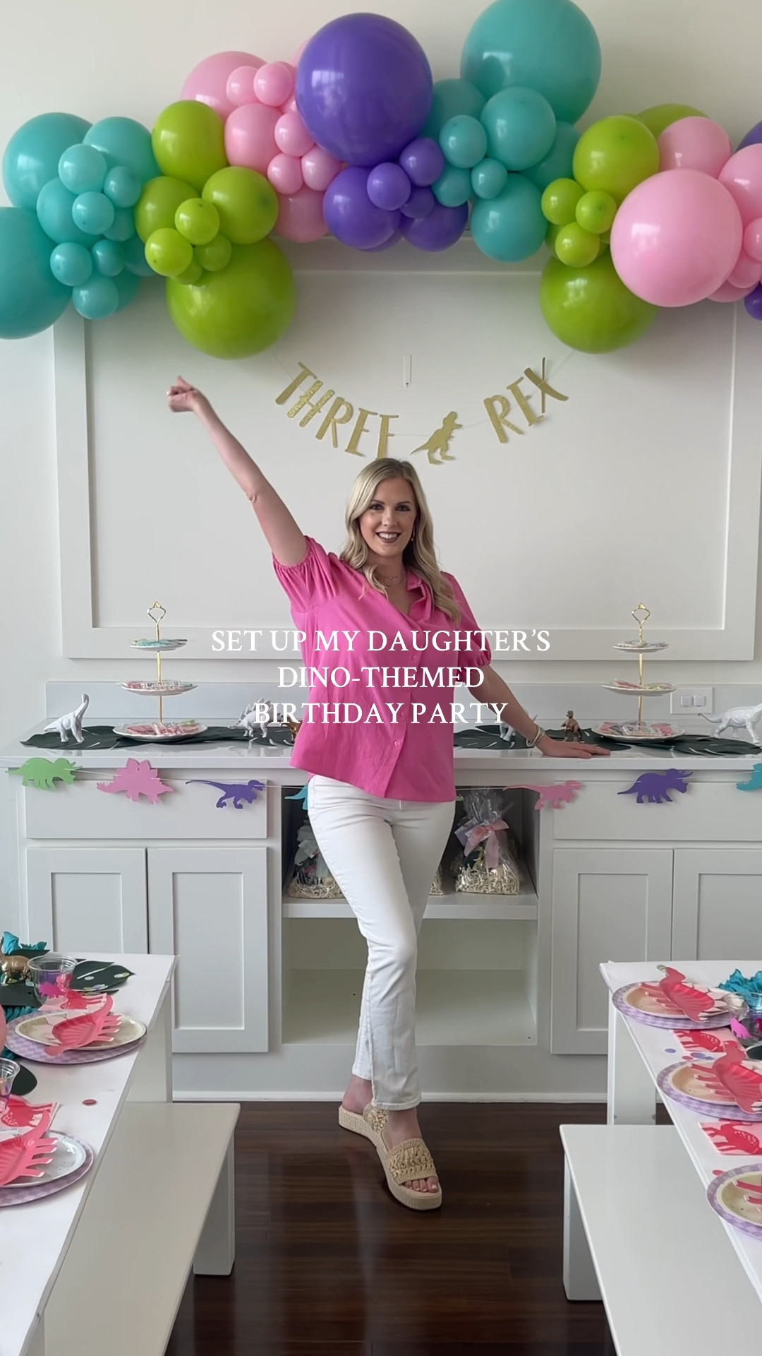 Blakely is THREE-Rex 🦖💖!!!! There is nothing like seeing your child’s eyes light up when they have all their friends in one room. I love getting to make my girl’s childhood magical 🥰✨ 
#dinosaurparty #kidsbirthdayparty #kidsbirthdaycake #threerex #partyideas #girldinoparty #toddlermom #threerexbirthday #threeyearold #diykidsparty #diyparty #dinosaurbirthday #dinosaurthemeparty #kidsbirthdayideas #partysetup #kidspartyfavors #birthdayprep #toddlergirlbirthday #diypartydecor #balloongarland #toddlerbirthdayparty #setupapartywithme #partyprepping #birthdaysetup #balloongarlands #balloondecor #diymom #girlmom

#LTKParties #LTKKids