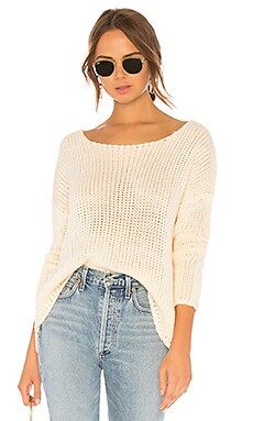 Lovers + Friends Sheer Sweater in Cream from Revolve.com | Revolve Clothing (Global)