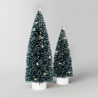 2pk Christmas Lit Sisal Tree Decor Green - Wondershop™ | Target