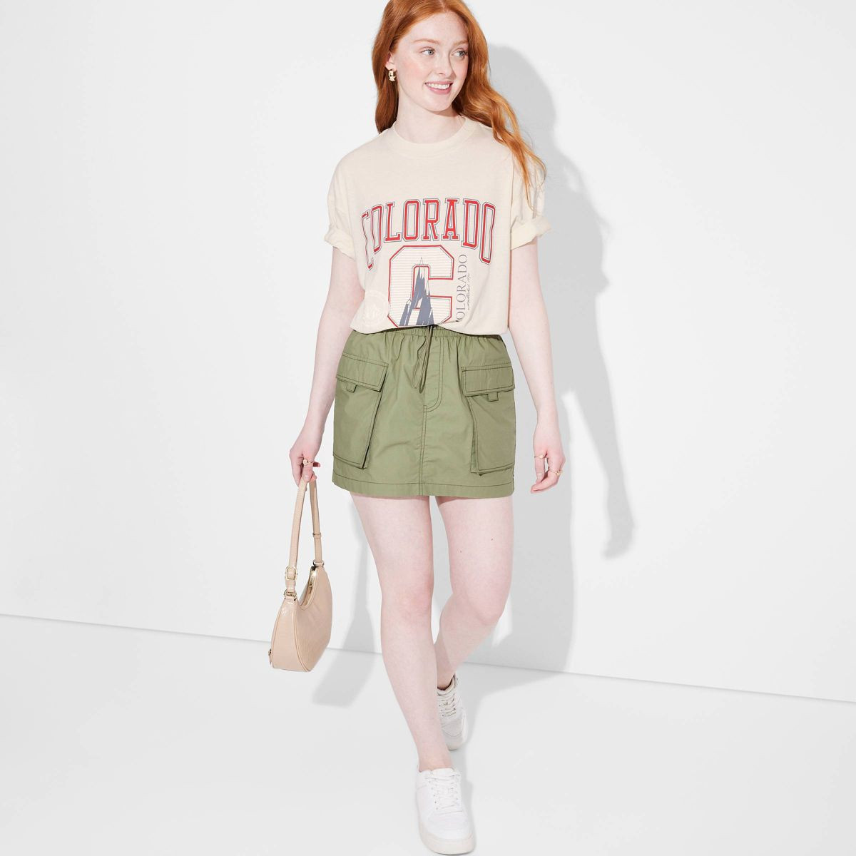 Women's Elbow Sleeve Oversized Graphic T-Shirt - Wild Fable™ Ivory | Target