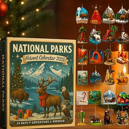 National Parks Advent Calendar 2025, 24 Days Christmas Countdown Calendar with 24 legendary lands... | Amazon (US)