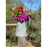 Galvanized Pitcher - Milk Can Jug Vase Utensil Holder Country Primitive Decor Farmhouse Style Charm 10""H | Etsy (US)