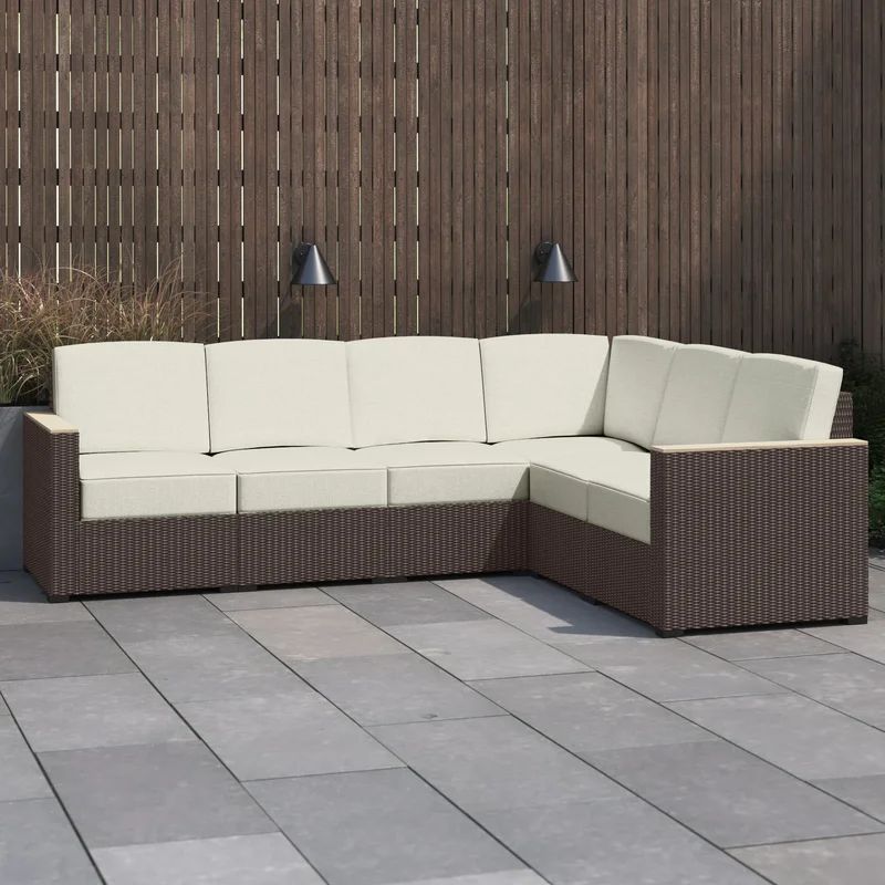 Mcclaskey 108.25'' Wide Outdoor Reversible Patio Sectional with Cushions | Wayfair North America