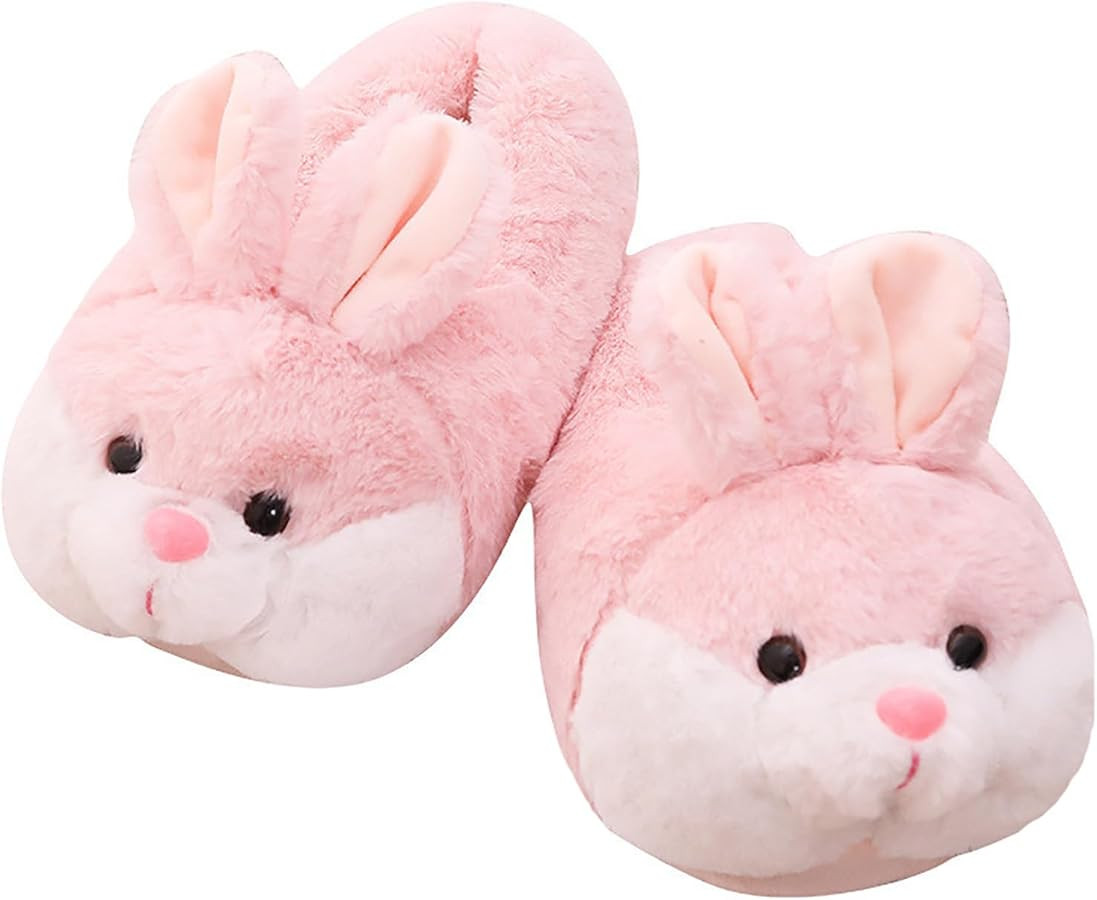 HANDKEI Cute Women's Bunny Slippers - Fuzzy House Animal Slippers，Non-slip Warm Indoor Slippers... | Amazon (US)