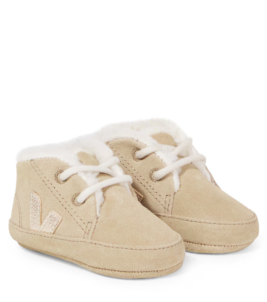 Veja Kids x Bonpoint baby suede booties | Mytheresa (US/CA)