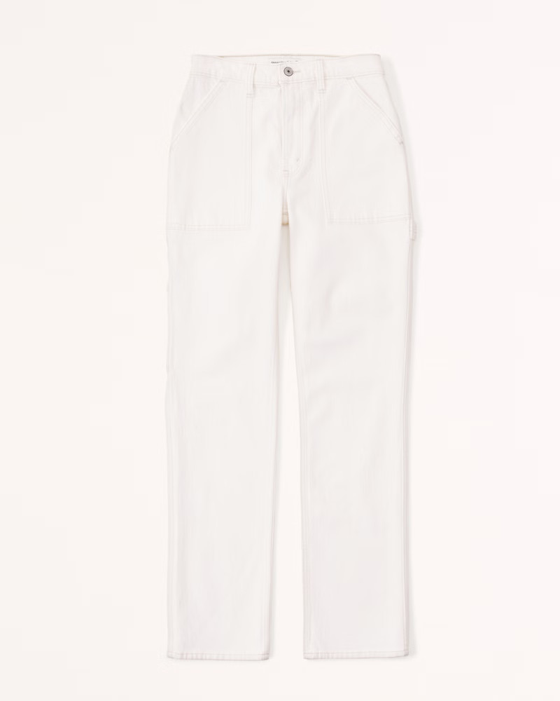 Curve Love Ultra High Rise 90s Straight Carpenter Jean | Abercrombie & Fitch (US)