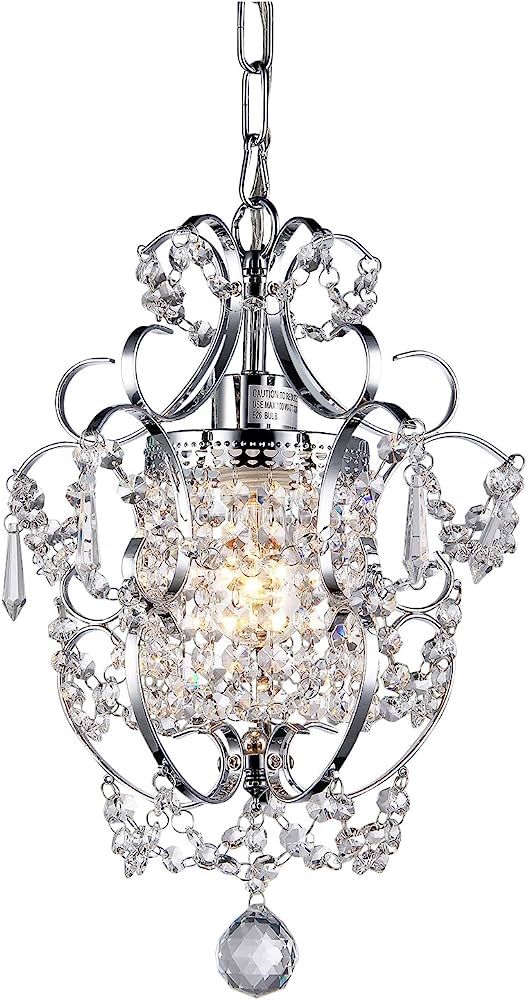 Whse of Tiffany RL4025 Jess Crystal Chandelier, 1 11" x 15", Chrome | Amazon (US)