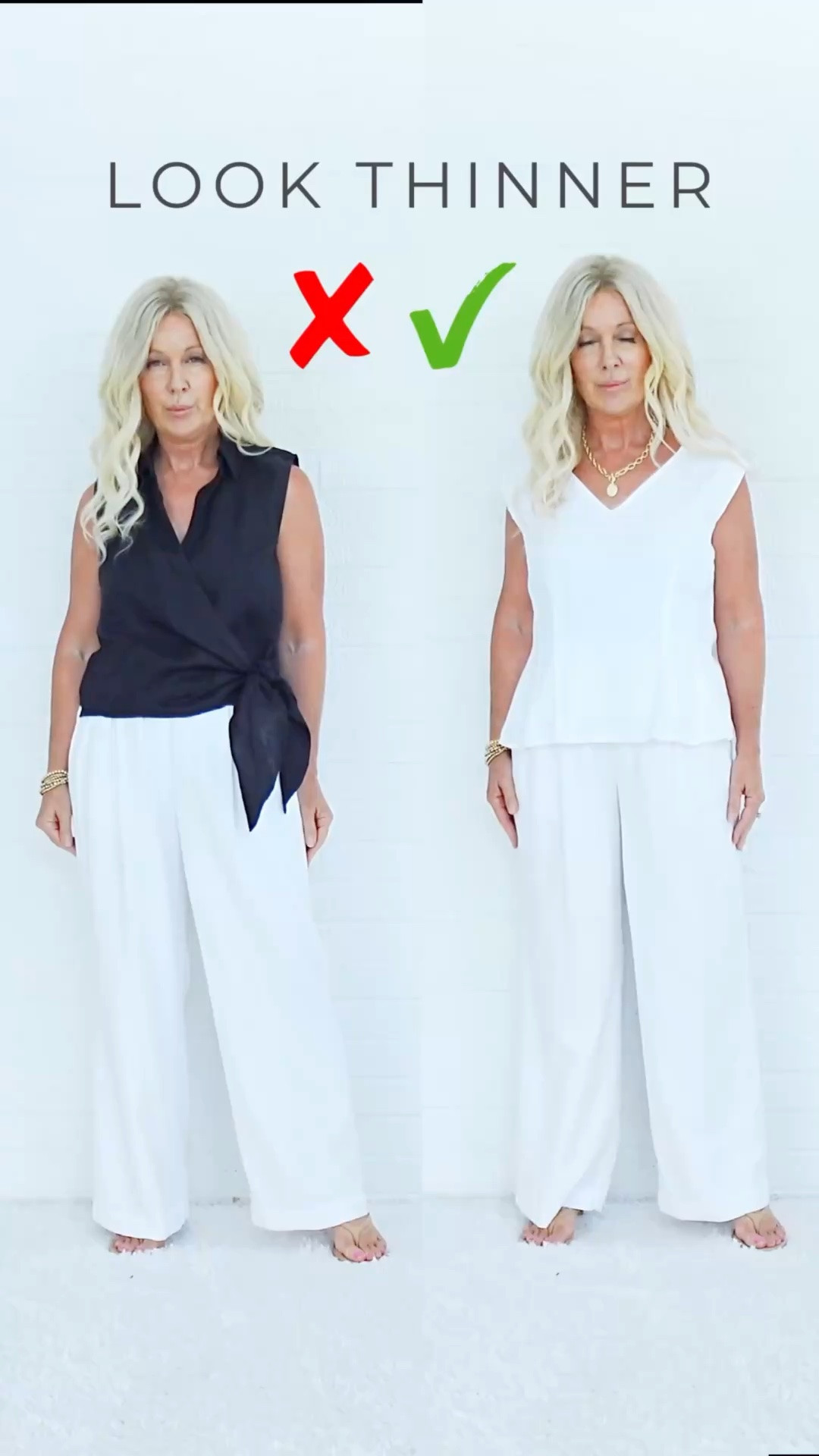 Want to look slimmer instantly—without losing a single pound?

Try creating a column of color.

When your outfit is broken into high-contrast sections, the eye stops at each horizontal line, visually shortening the body.

But when you wear similar shades from head to toe, the eye travels continuously from top to bottom.

The result?
✨ You look taller.
✨ You look leaner.
✨ You look more polished.

One of the easiest style tricks you'll ever use—and it works at every size.

Lately, I've been talking a lot about where *wellness and style intersect.* 
Because reducing bloat and inflammation may help you feel better in your body, while strategic style choices can help you look and feel more confident right now.

🌿Wellness is the foundation. Style is the expression. 🤍

Say THIN if you love these looks!

#LTKSeasonal #LTKOver40 #LTKPetite