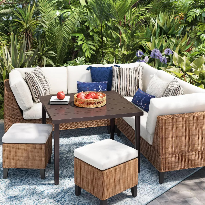 6pc Brookfield Steel Patio Dining Set, Outdoor Furniture Set - Threshold™ | Target