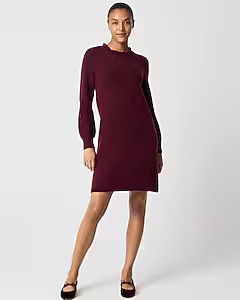 Ruffleneck sweater-dress in extra-soft yarn | J.Crew Factory