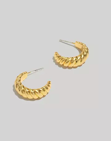 Puffed Small Hoop Earrings | Madewell
