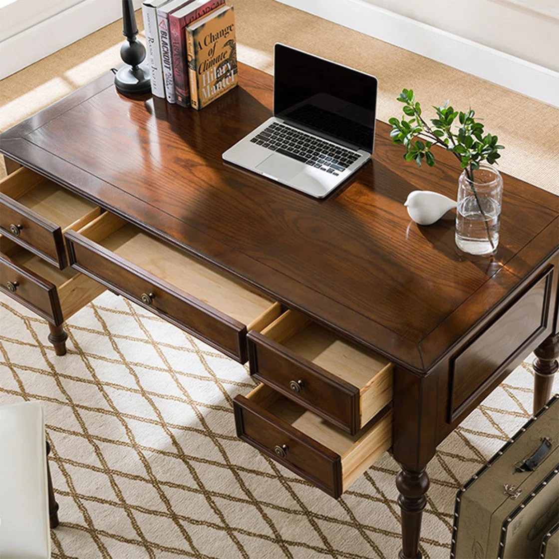 Solid wood with drawers writing desk | Wayfair North America