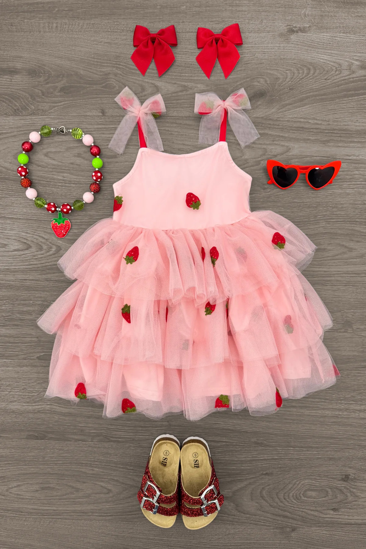 Strawberry Tulle Dress | Sparkle In Pink