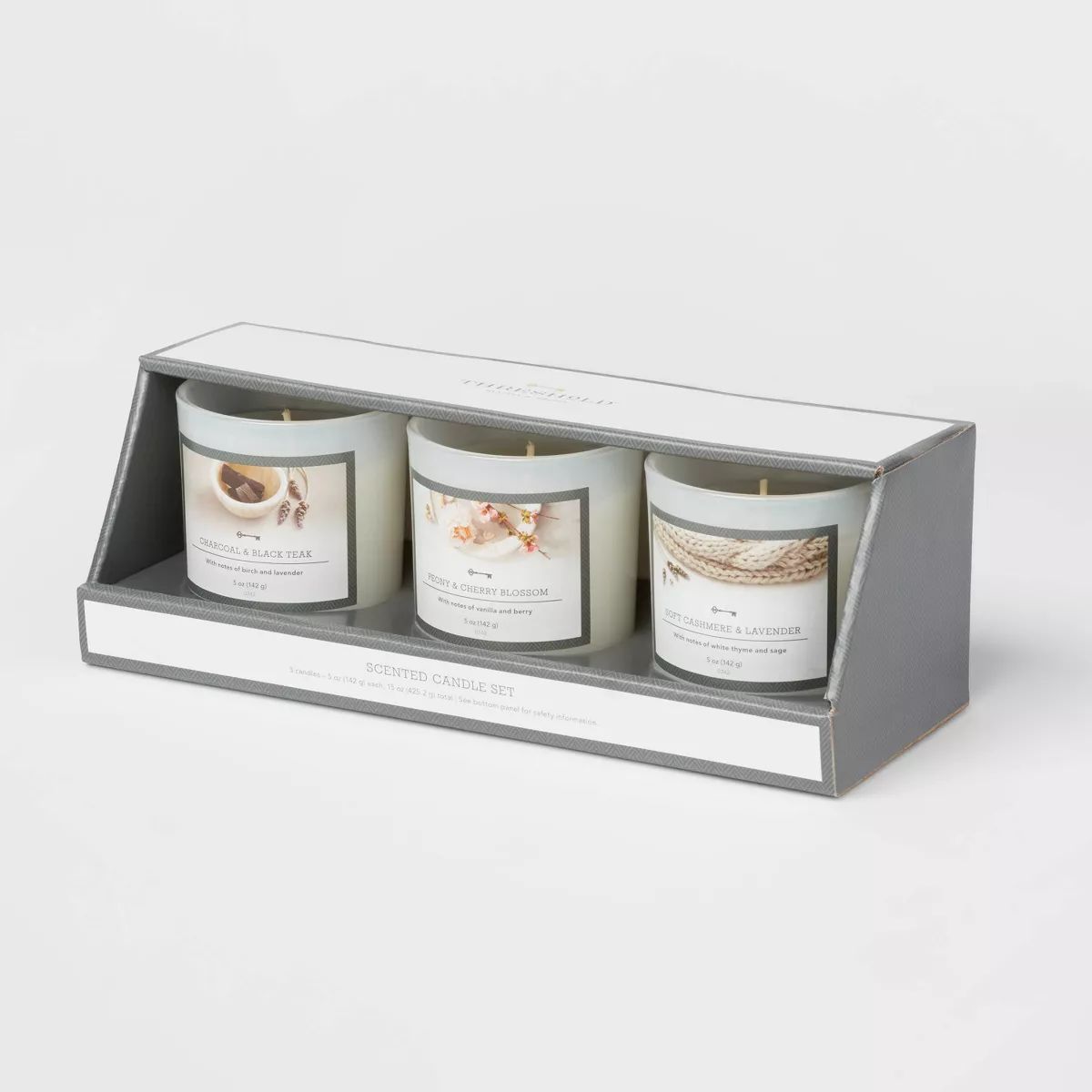 3pk Milky Glass Candle Gift Set White - Threshold™ | Target